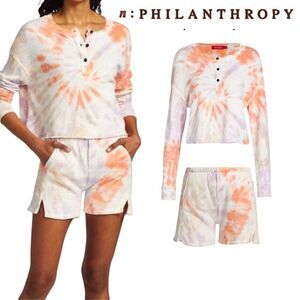 N:Philanthropy Harleen Tie Dye Sweatshirt & Bee Tie Dye Shorts Set